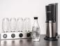 Preview: Two in ONE Abtropfhalter und Spülmaschineneinsatz - 5 fach - aus Edelstahl kompatibel mit Sodastream Crystal & Emil Flaschen - Flaschenhalter mit praktischer Deckelhalterung